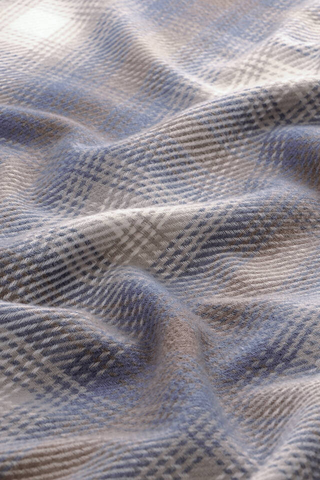 Indigo Gray Patterned Winter Shawl - 4