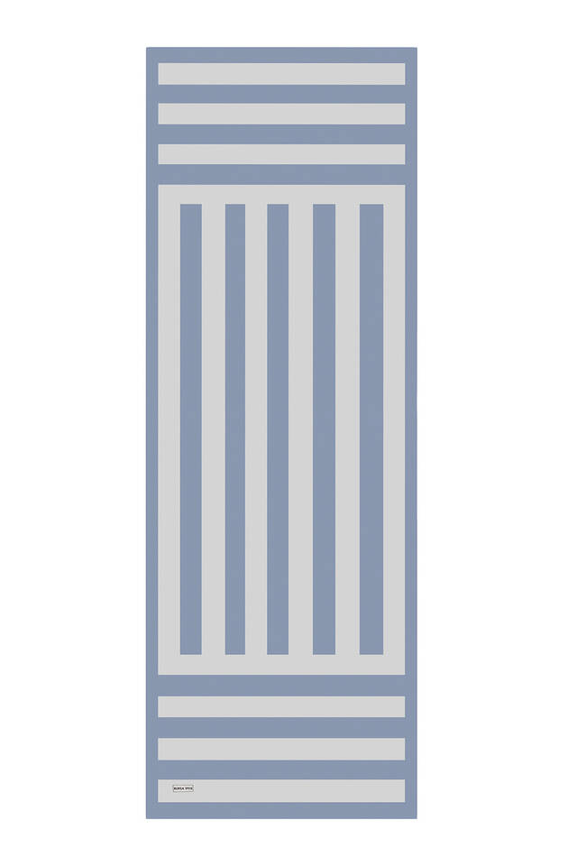 Indigo Stripe Pattern Twill Silk Scarf - 4