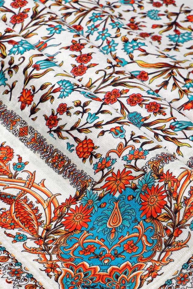 Beyaz Kadife Halı Seccade - 2