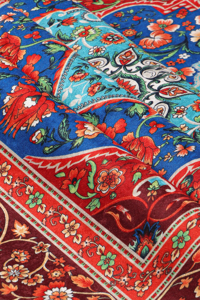 Bordo Kadife Halı Seccade - 2