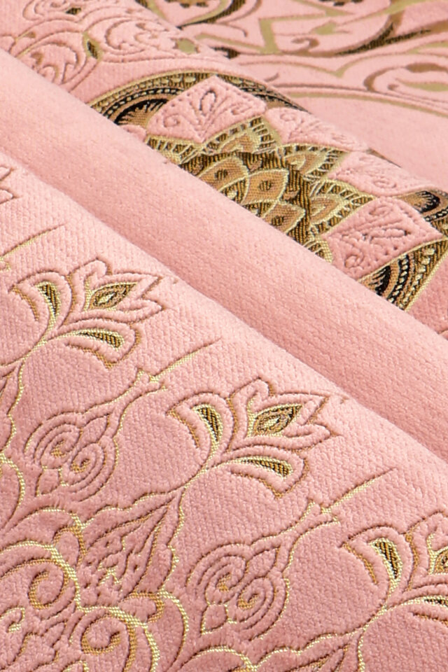 Pembe Mandala Desen Kabartmalı Özel Dokuma Seccade - 2