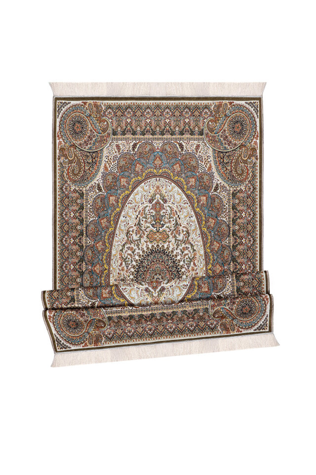 Haki Kadife Halı Seccade - 4