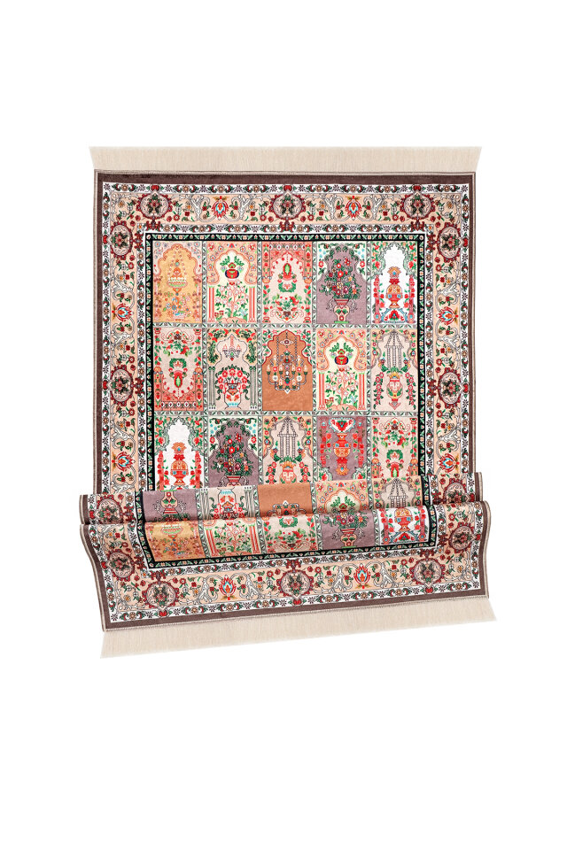 Kahverengi Kadife Halı Seccade - 4