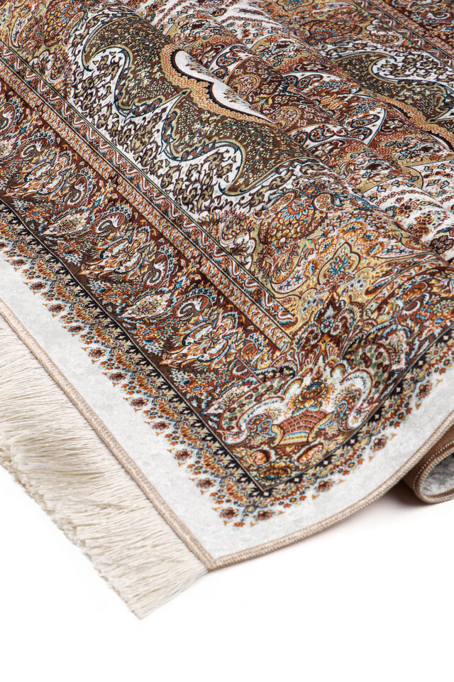 Kahverengi Kadife Halı Seccade - 3