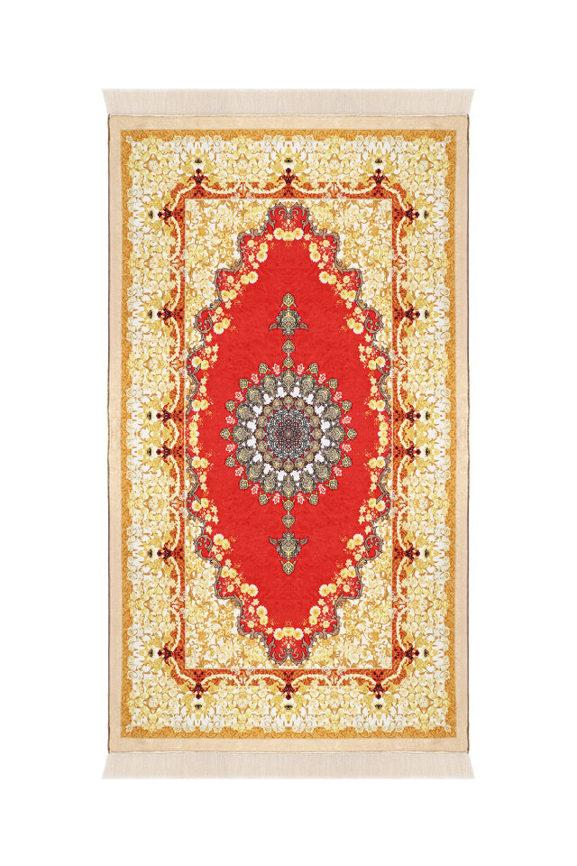 Kırmızı Kadife Halı Seccade - 1