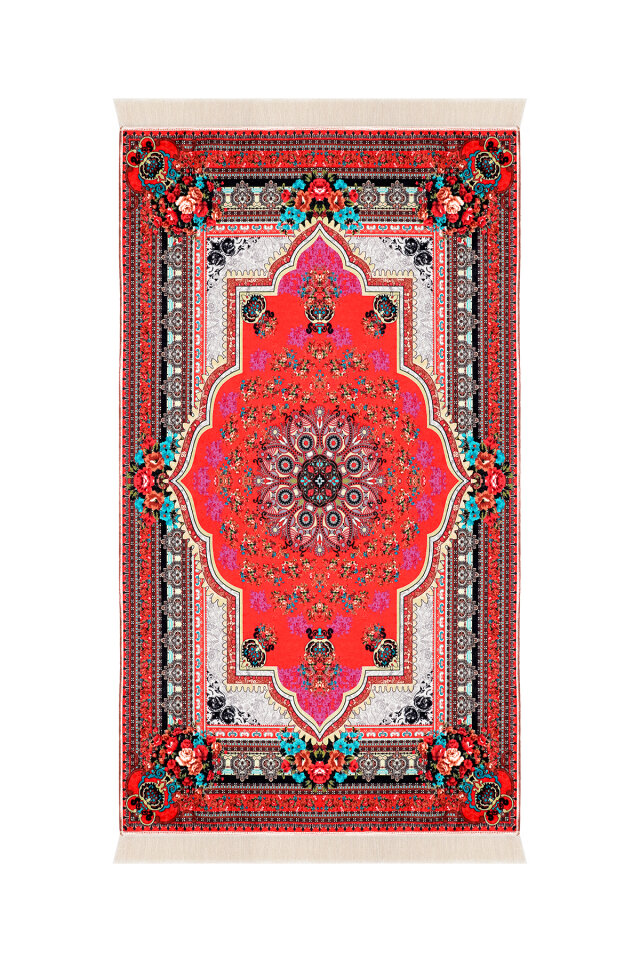 Kırmızı Kadife Halı Seccade - 1