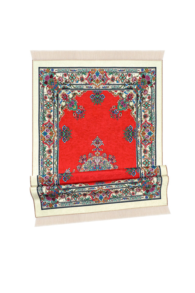 Kırmızı Kadife Halı Seccade - 4
