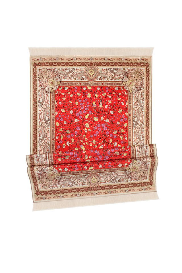 Kırmızı Kadife Halı Seccade - 4