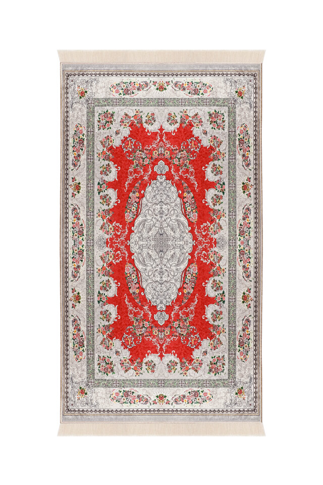 Kırmızı Kadife Halı Seccade - Bursa İpek