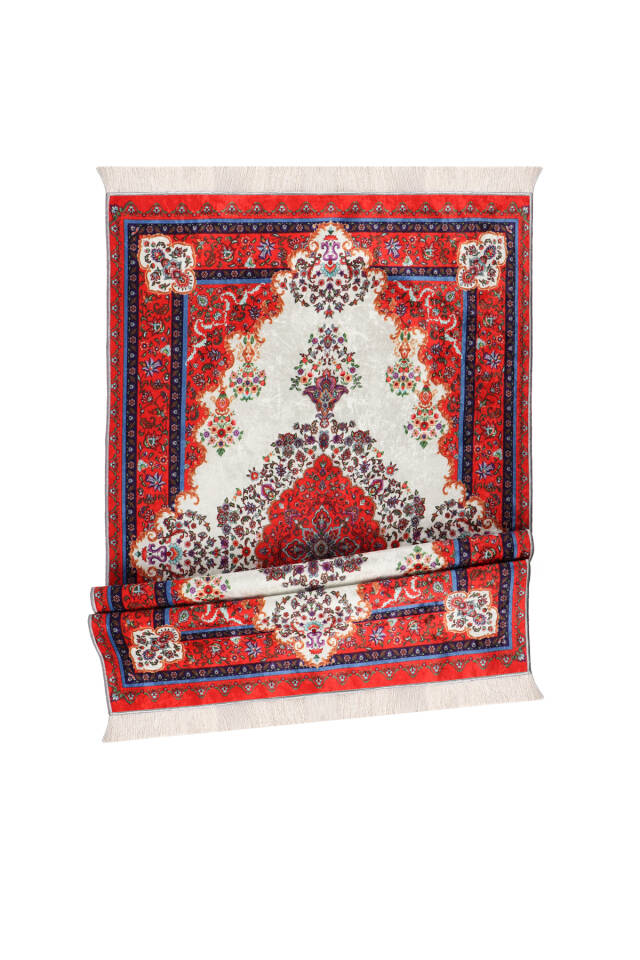 Kırmızı Kadife Halı Seccade - 4