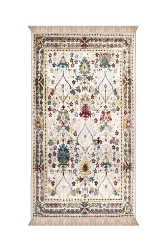 Krem Kadife Halı Seccade 