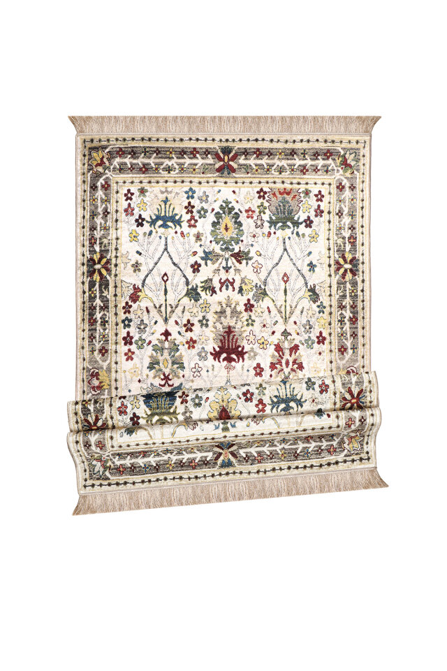 Krem Kadife Halı Seccade - 4