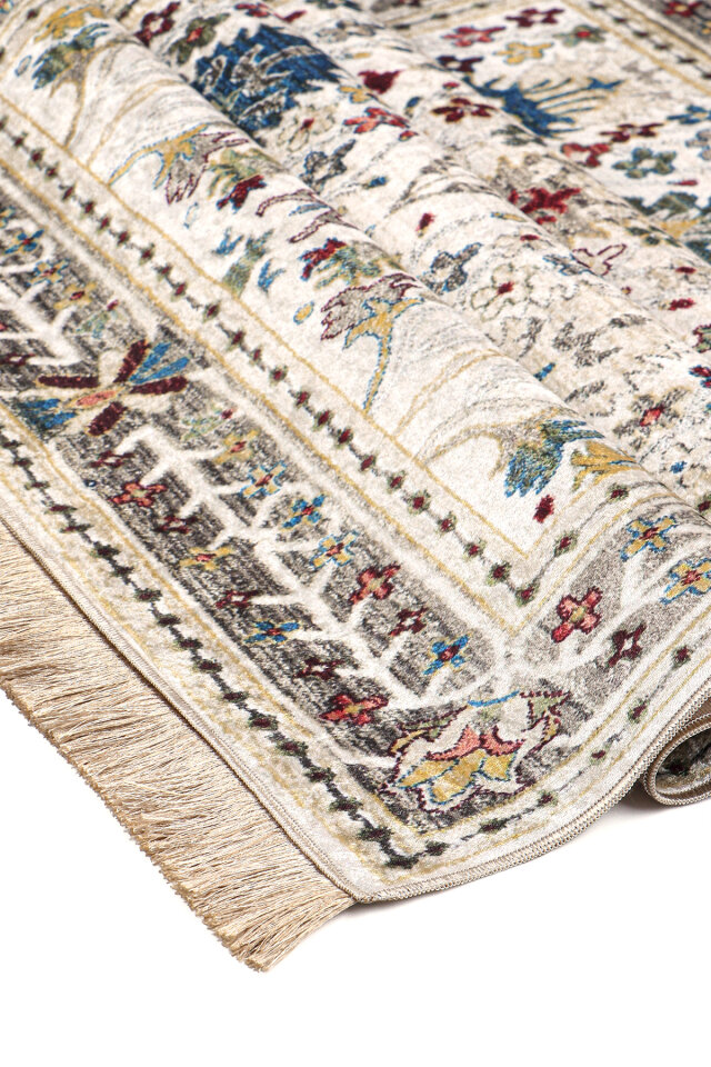 Krem Kadife Halı Seccade - 3