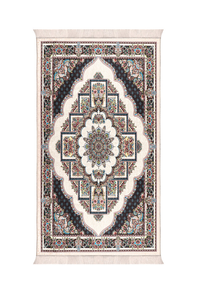 Krem Kadife Halı Seccade 