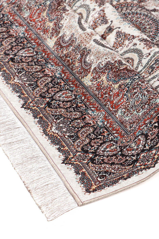 Krem Kadife Halı Seccade - 3