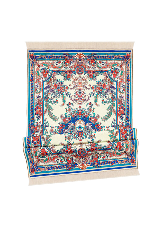 Krem Kadife Halı Seccade - 4