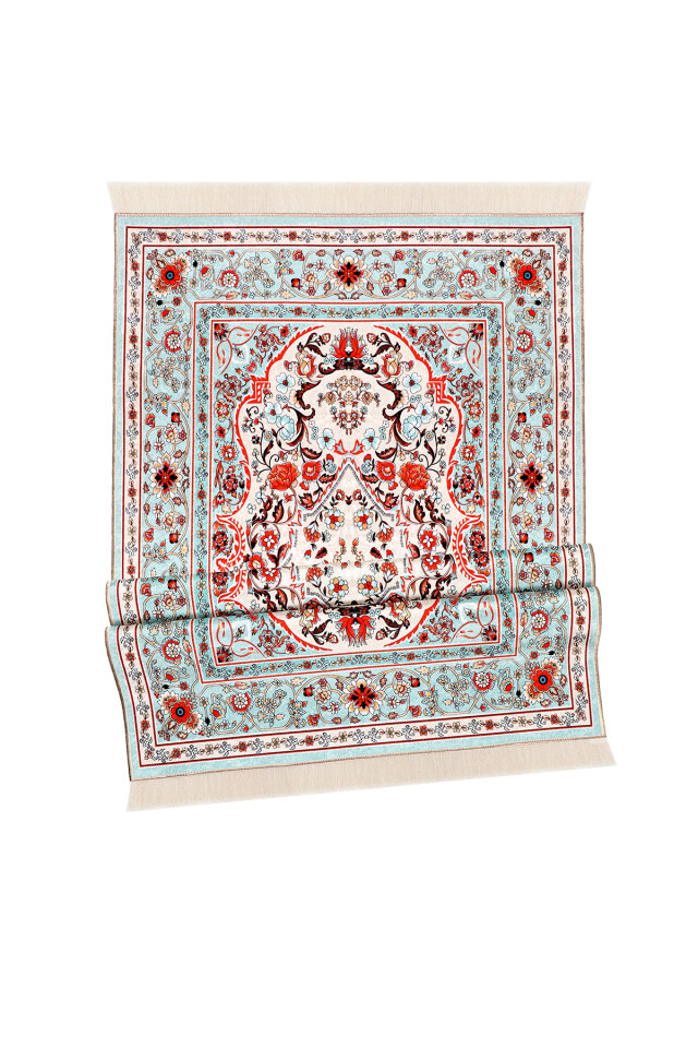 Krem Kadife Halı Seccade - 4