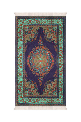 Lacivert Kadife Halı Seccade 