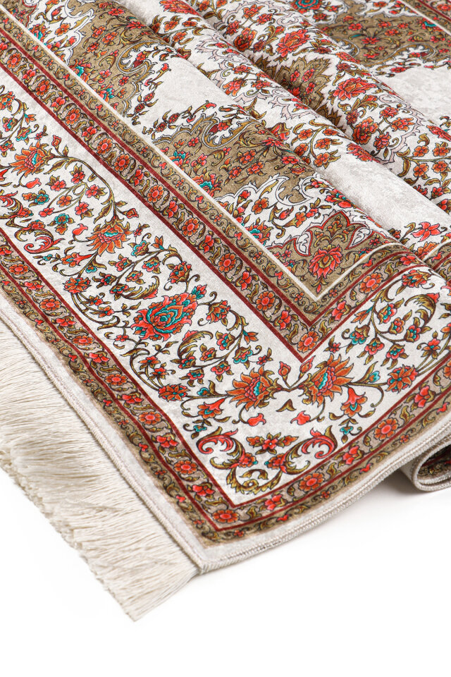 Narçiçeği Kadife Halı Seccade - 3