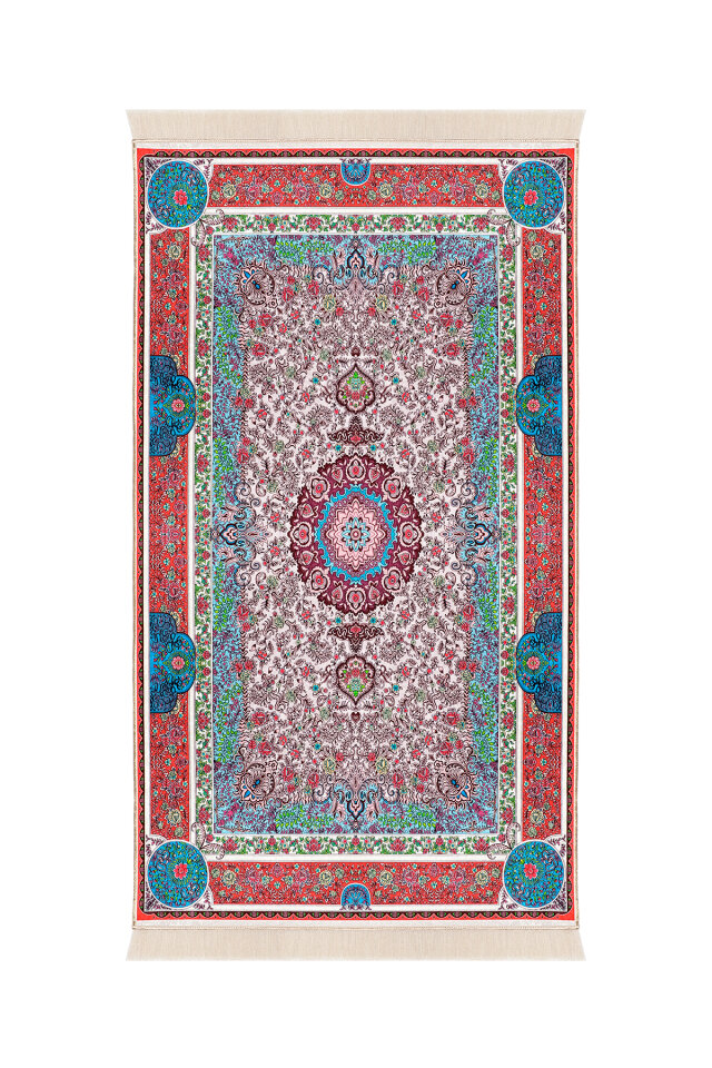 Pembe Kadife Halı Seccade - 1