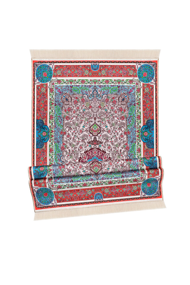 Pembe Kadife Halı Seccade - 4