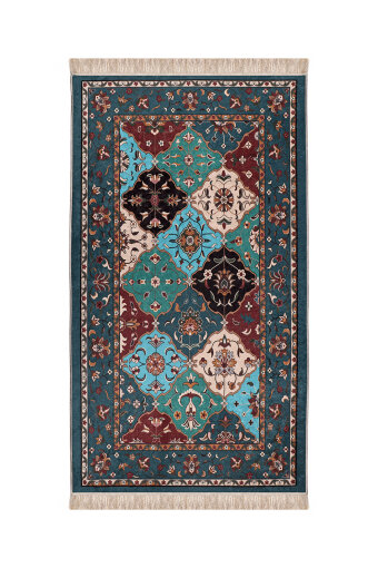 Petrol Yeşil Kadife Halı Seccade 