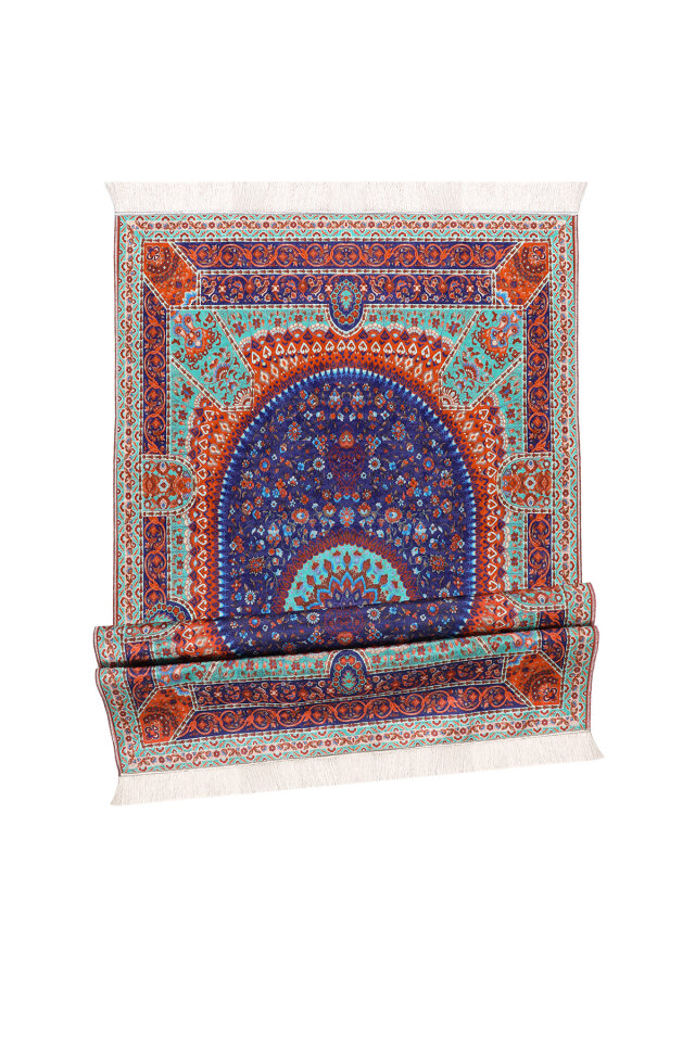 Saks Kadife Halı Seccade - 4