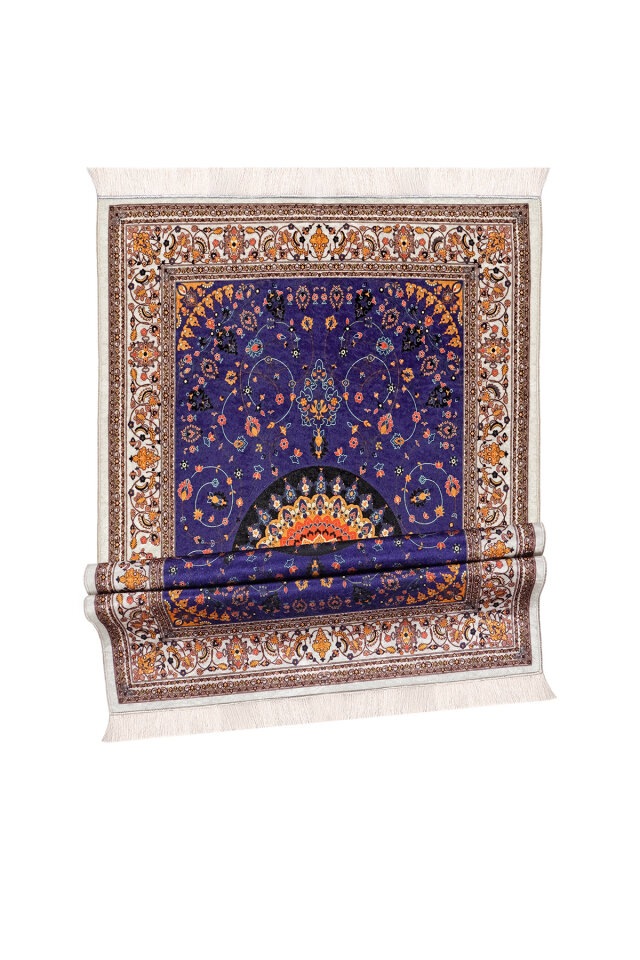 Saks Kadife Halı Seccade - 4