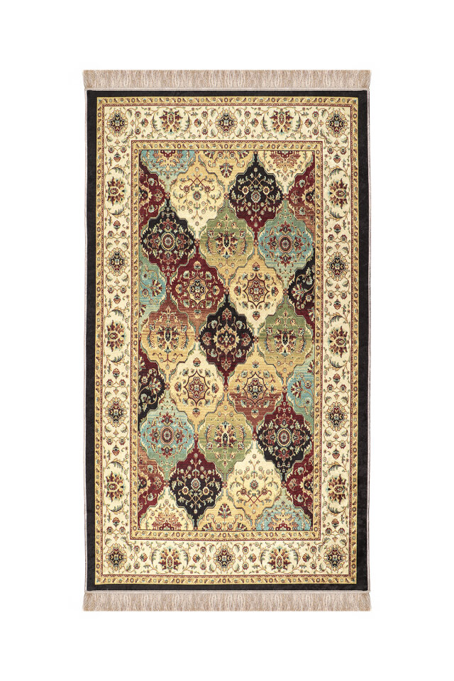 Siyah Kadife Halı Seccade 