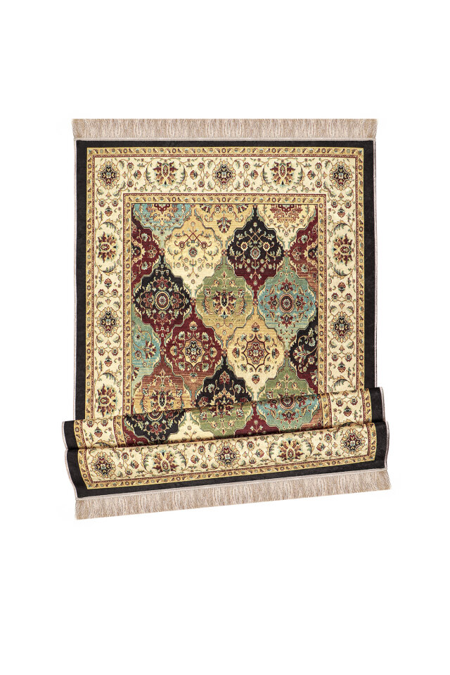 Siyah Kadife Halı Seccade - 4