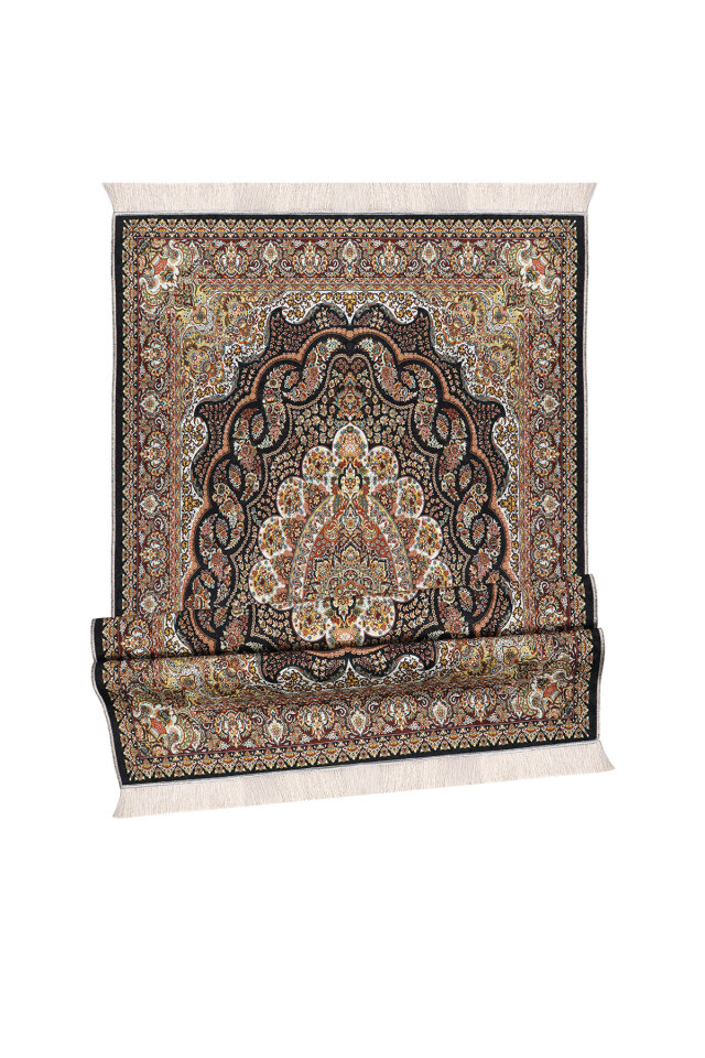 Siyah Kadife Halı Seccade - 4