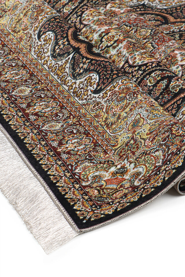 Siyah Kadife Halı Seccade - 3