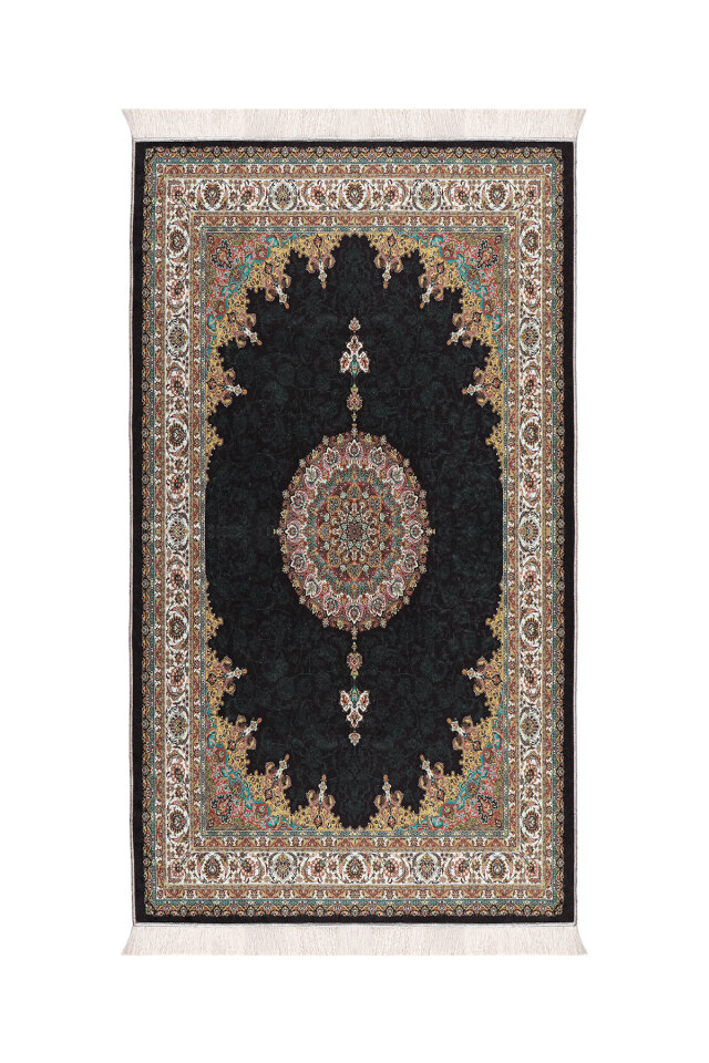 Siyah Kadife Halı Seccade 