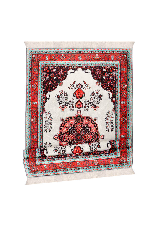 Siyah Kadife Halı Seccade - 4