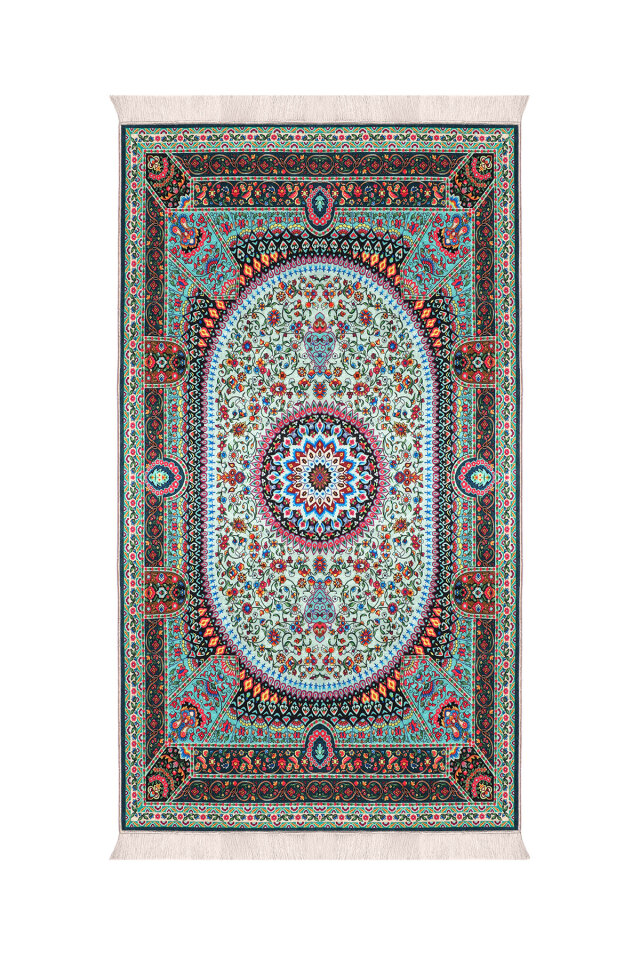 Su Yeşil Kadife Halı Seccade 