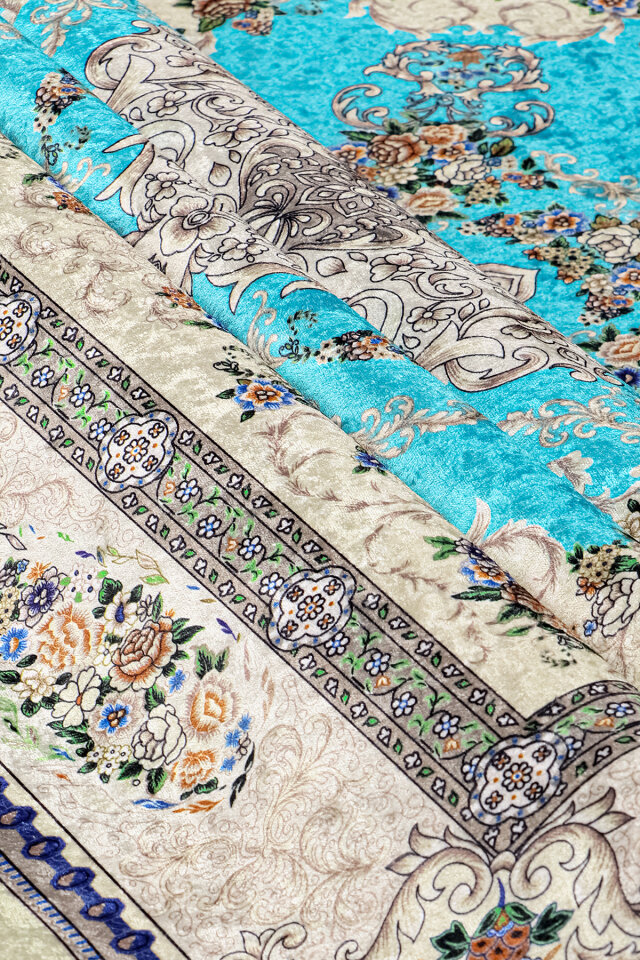 Turkuaz Kadife Halı Seccade - 2