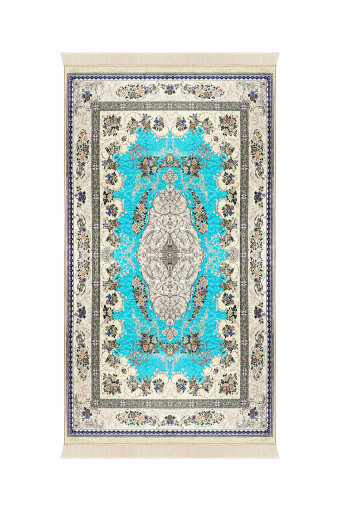 Turkuaz Kadife Halı Seccade 