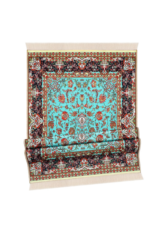 Yeşil Kadife Halı Seccade - 4