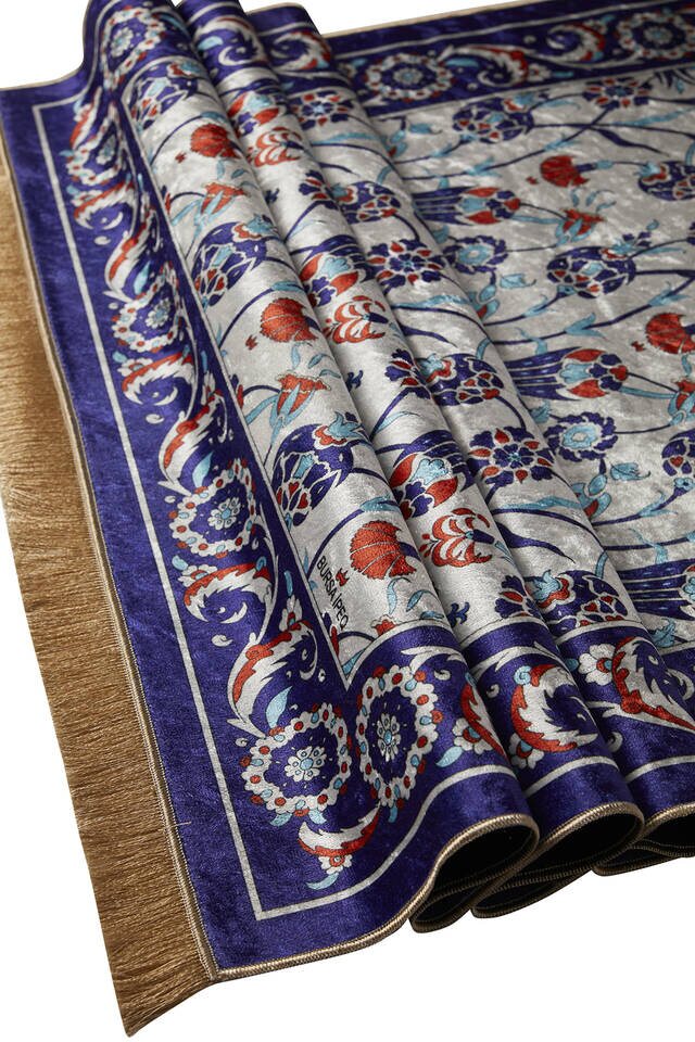 Saks Kadife Halı Seccade - 3