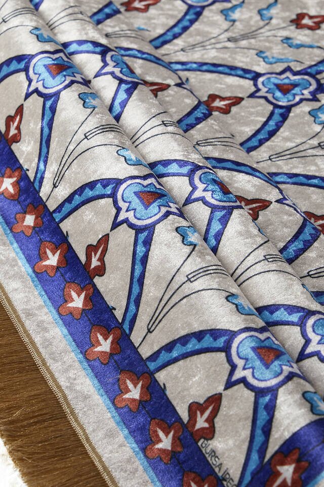 Saks Kadife Halı Seccade - 2