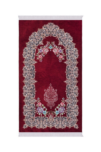 Bordo Jüriye Desen Özel Dokuma Seccade 