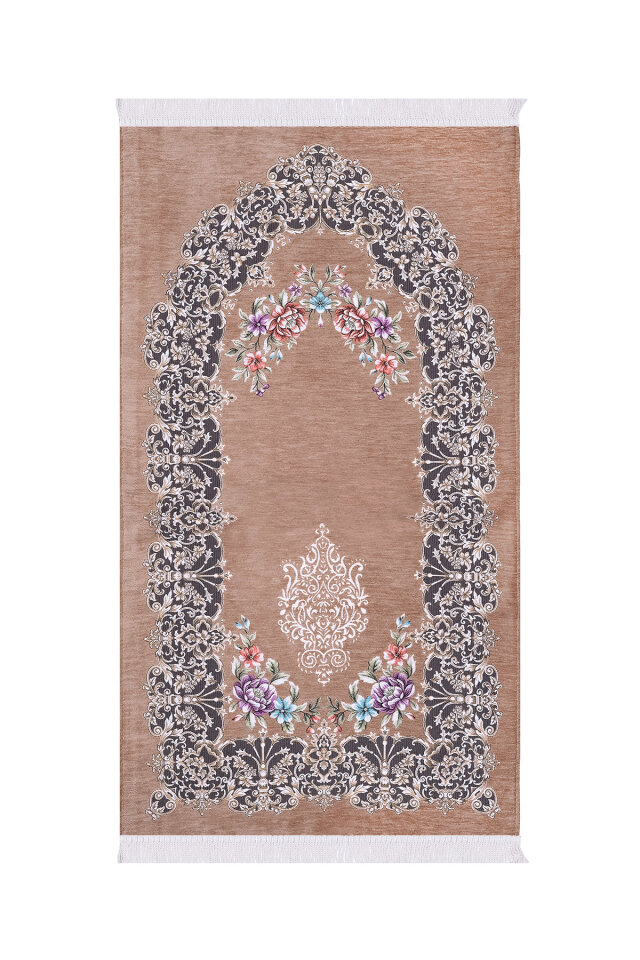 Camel Jüriye Desen Özel Dokuma Seccade - Bursa İpek