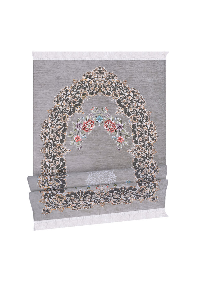 Gri Jüriye Desen Özel Dokuma Seccade - 4