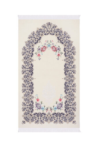 Krem Jüriye Desen Özel Dokuma Seccade 