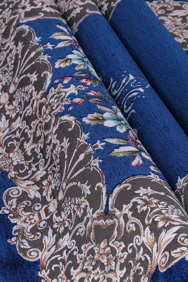 Lacivert Jüriye Desen Özel Dokuma Seccade - 2