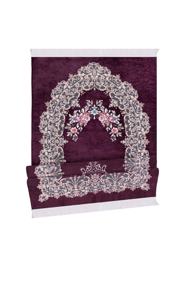 Mürdüm Jüriye Desen Özel Dokuma Seccade - 4