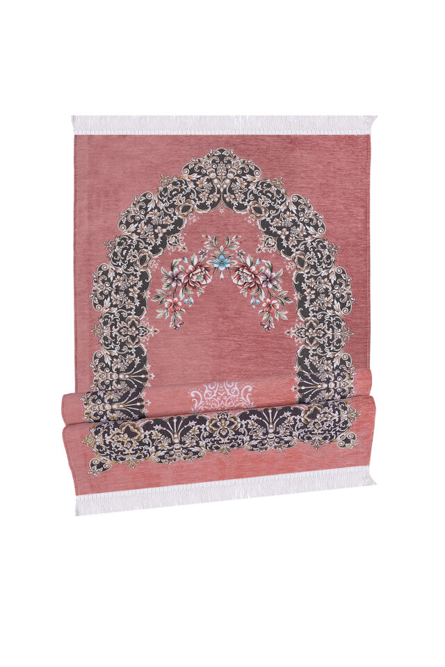 Pembe Jüriye Desen Özel Dokuma Seccade - 4