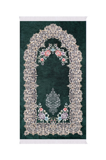 Yeşil Jüriye Desen Özel Dokuma Seccade 