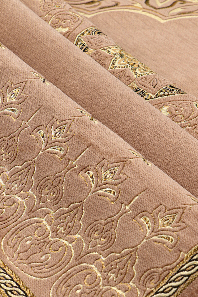 Bej Mandala Desen Kabartmalı Özel Dokuma Seccade - 2