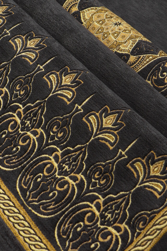 Füme Mandala Desen Kabartmalı Özel Dokuma Seccade - 2